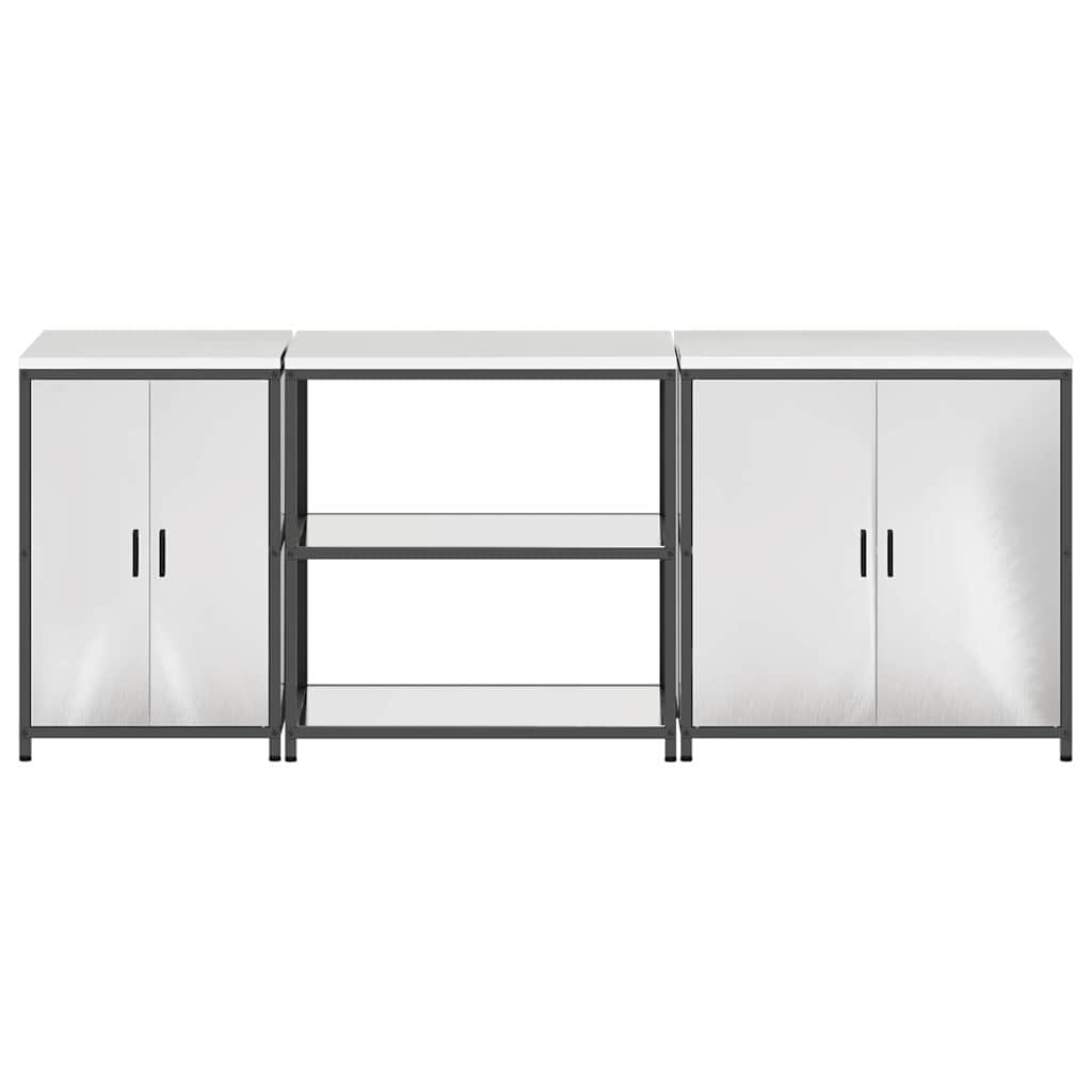 Set di Stoccaggio per Cucina HATTEM 3 pcs Argento Acciaio Inox | homemem39