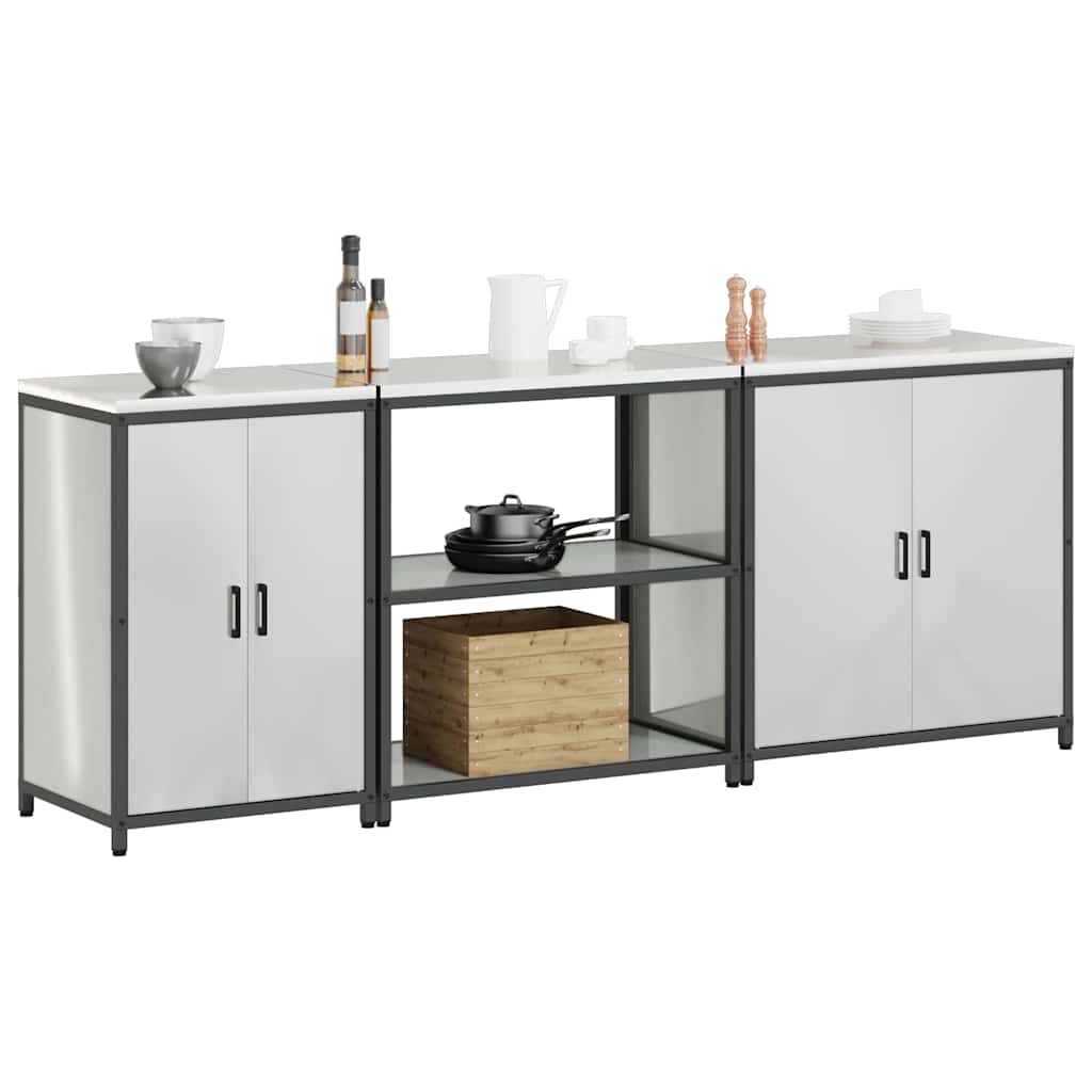 Set di Stoccaggio per Cucina HATTEM 3 pcs Argento