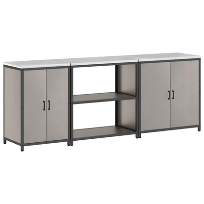 Set di Stoccaggio per Cucina con lo scaffale 3 pcs Ruggine | homemem39