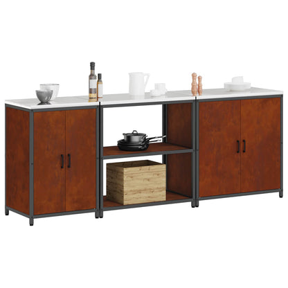 Set di Stoccaggio per Cucina HATTEM 3 pcs Ruggine Acciaio