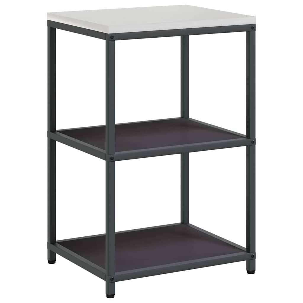 Set di Stoccaggio per Cucina con lo scaffale 2 pcs Nero Acciaio