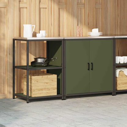 Set di Stoccaggio per Cucina 2 pcs Verde oliva Acciaio