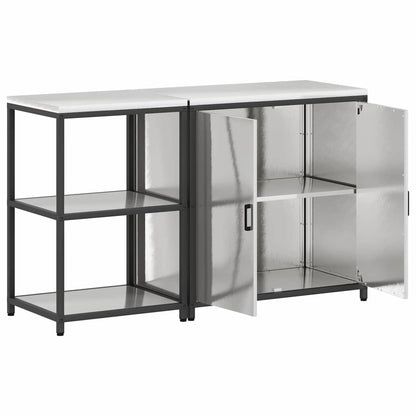 Set di Stoccaggio per Cucina HATTEM 2 pcs Argento Acciaio Inox