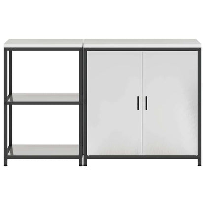 Set di Stoccaggio per Cucina Regolabile 2 pcs Argento Acciaio