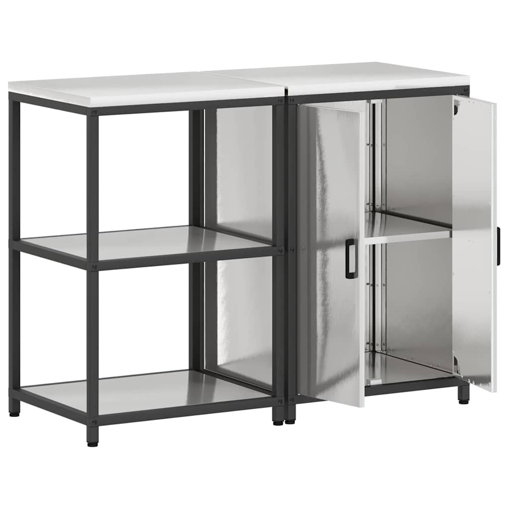 Set di Stoccaggio per Cucina HATTEM 2 pcs Argento Acciaio Inox