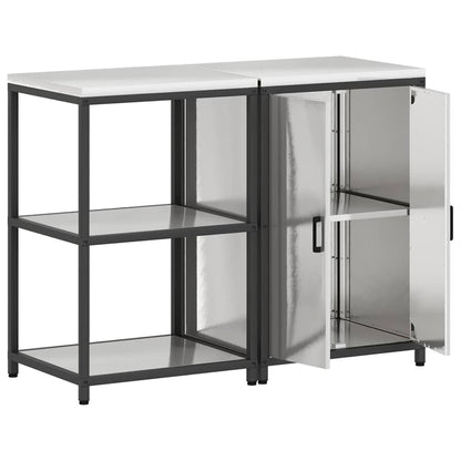 Set di Stoccaggio per Cucina HATTEM 2 pcs Argento Acciaio Inox