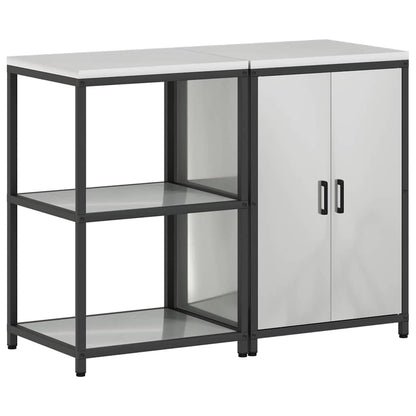 Set di Stoccaggio per Cucina 2 pcs Argento Acciaio zincato