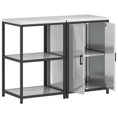 Set di Stoccaggio per Cucina 2 pcs Argento Acciaio zincato