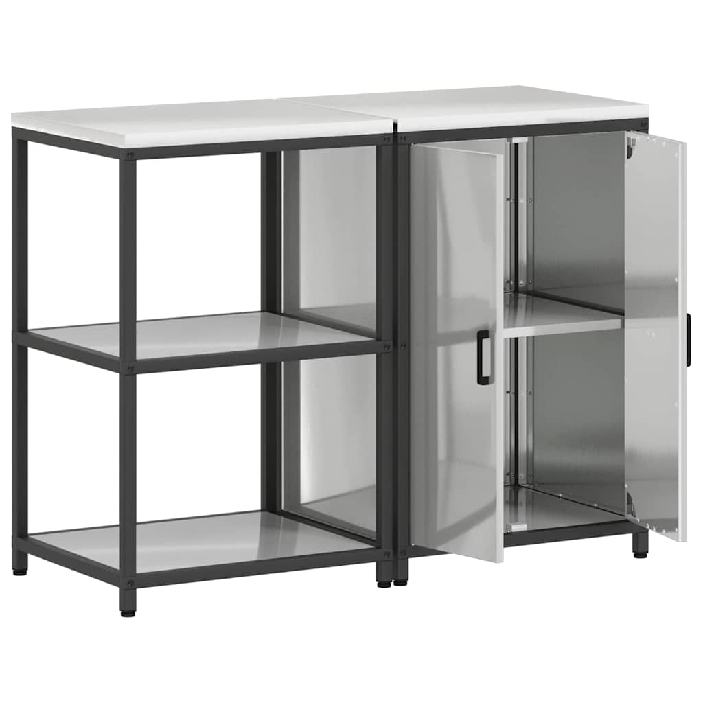 Set di Stoccaggio per Cucina HATTEM 2 pcs Argento
