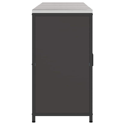 Set di Stoccaggio per Cucina con lo scaffale 3 pcs Nero Acciaio