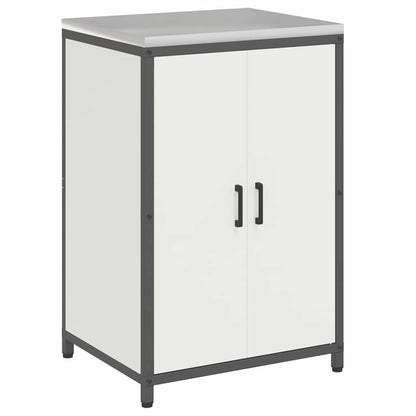 Set di Stoccaggio per Cucina con porta 3 pcs Bianco Acciaio