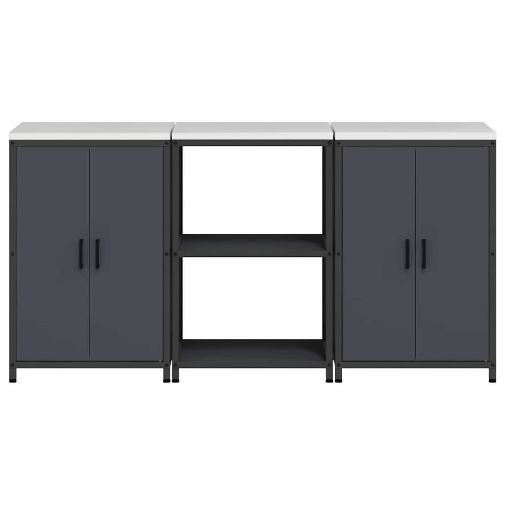 Set di Stoccaggio per Cucina HATTEM 3 pcs Antracite