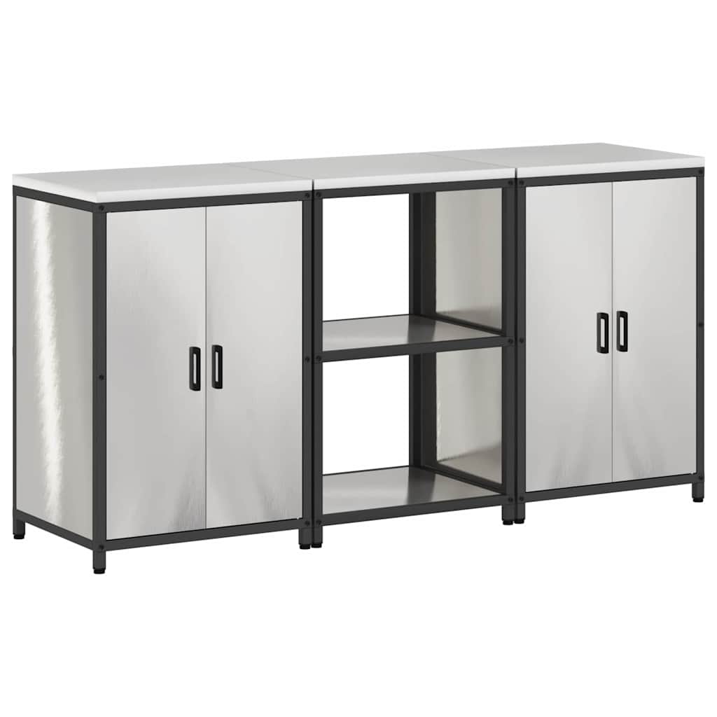 Set di Stoccaggio per Cucina HATTEM 3 pcs Argento Acciaio Inox
