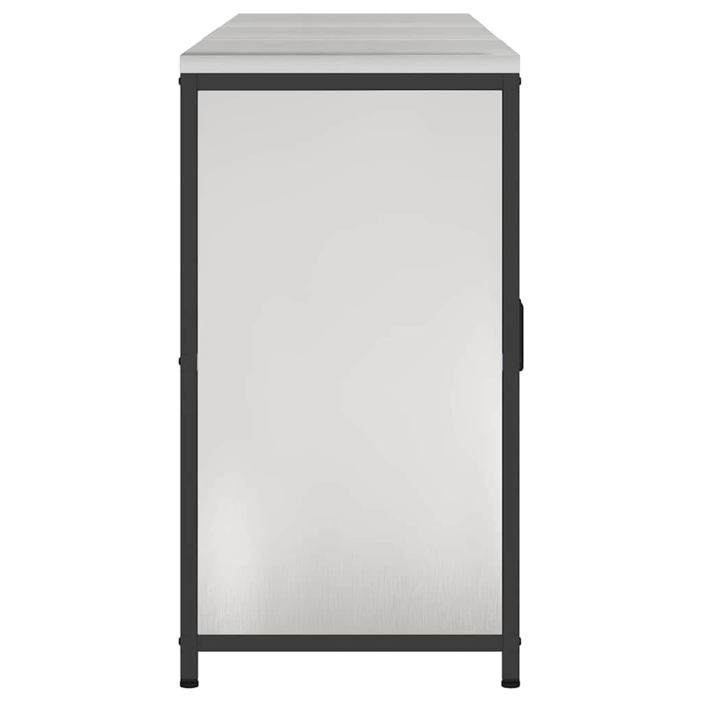 Set di Stoccaggio per Cucina con porta 3 pcs Argento Acciaio