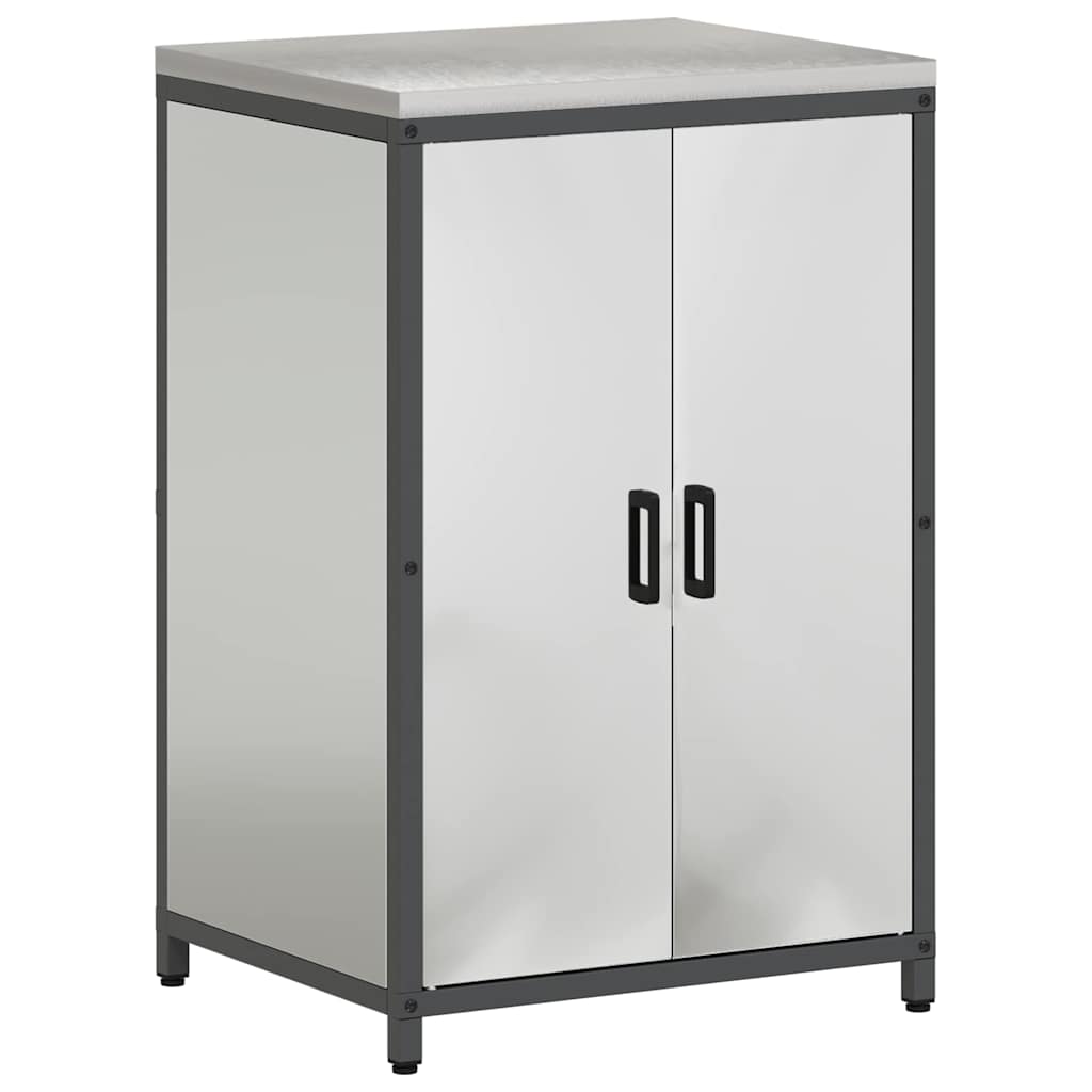 Set di Stoccaggio per Cucina con porta 3 pcs Argento Acciaio