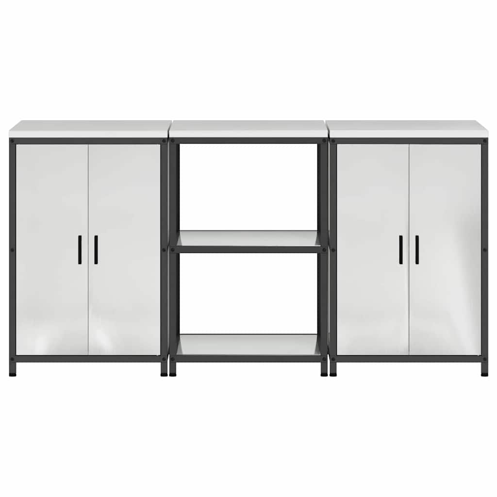 Set di Stoccaggio per Cucina HATTEM 3 pcs Argento