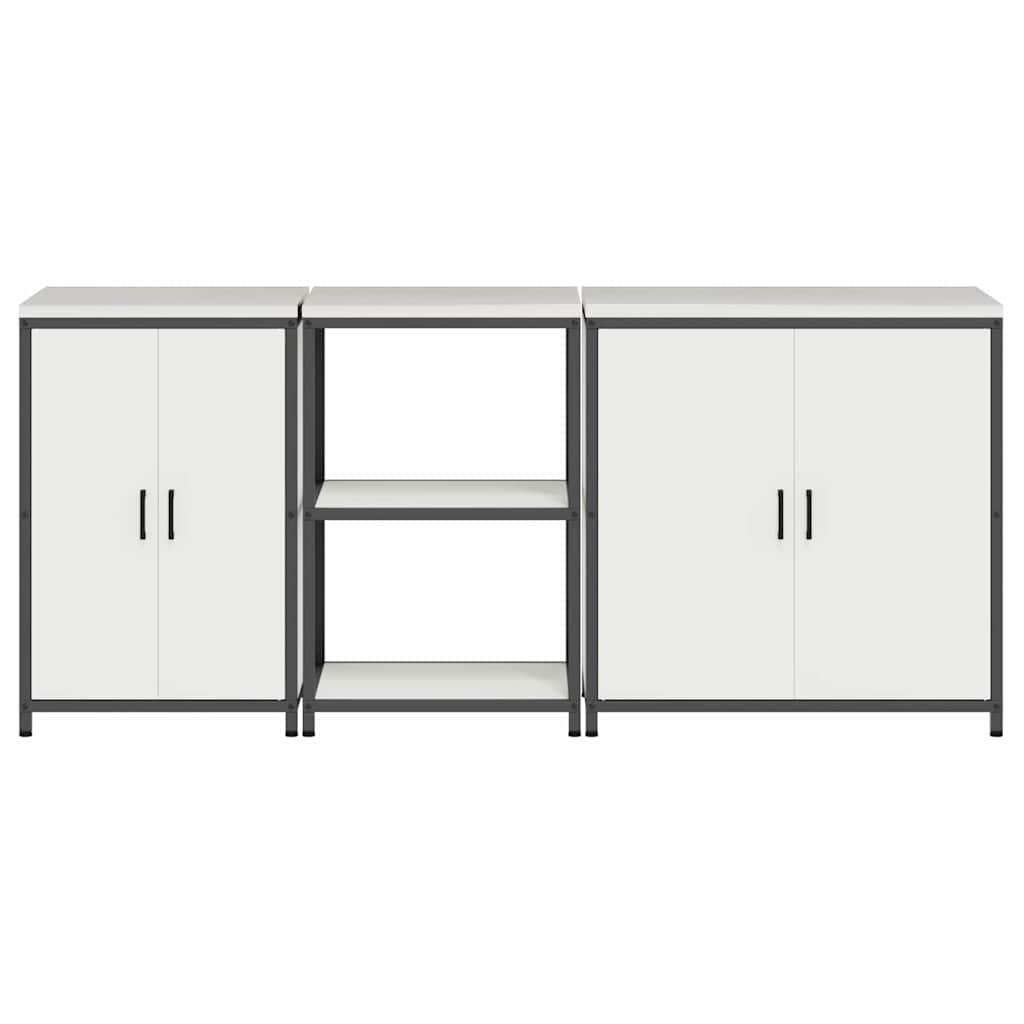 Set di Stoccaggio per Cucina Altro 3 pcs Bianco Acciaio