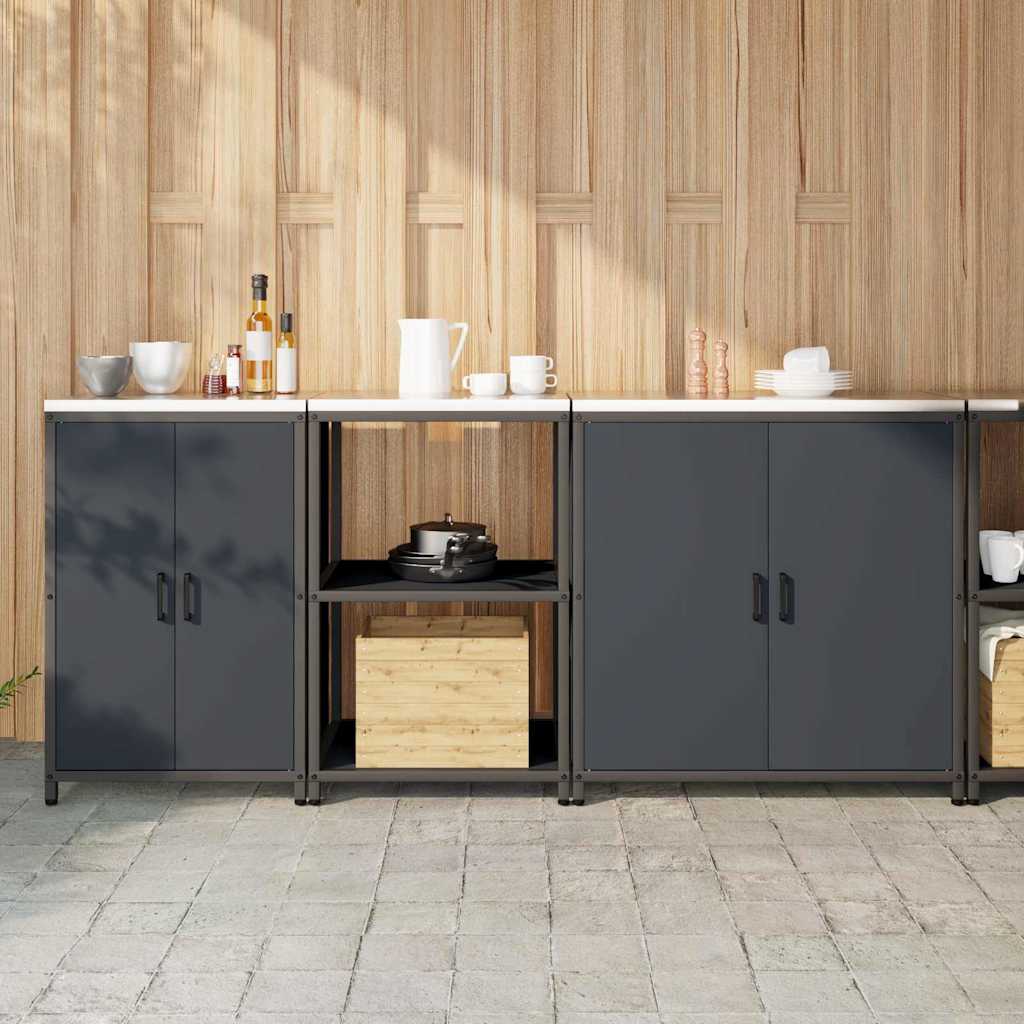 Set di Stoccaggio per Cucina Altro 3 pcs Antracite Acciaio