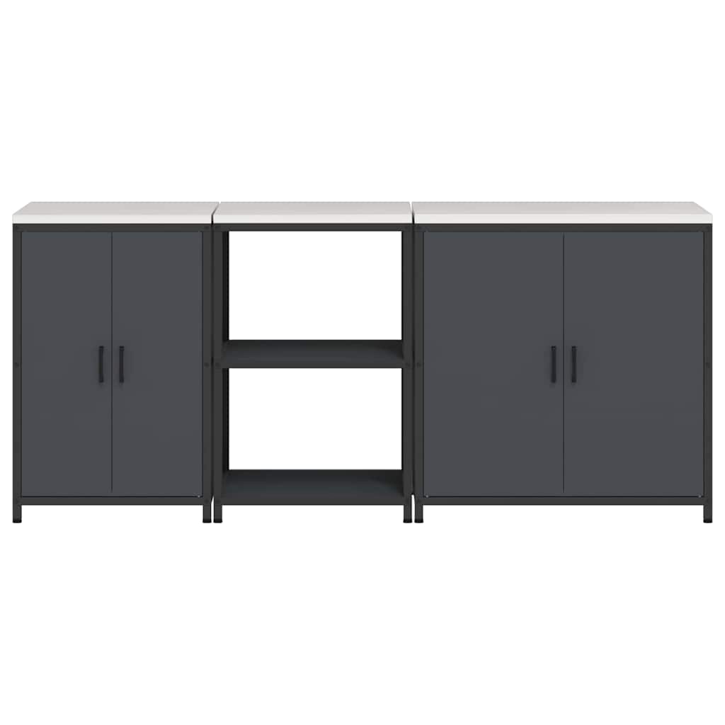 Set di Stoccaggio per Cucina HATTEM 3 pcs Antracite | homemem39