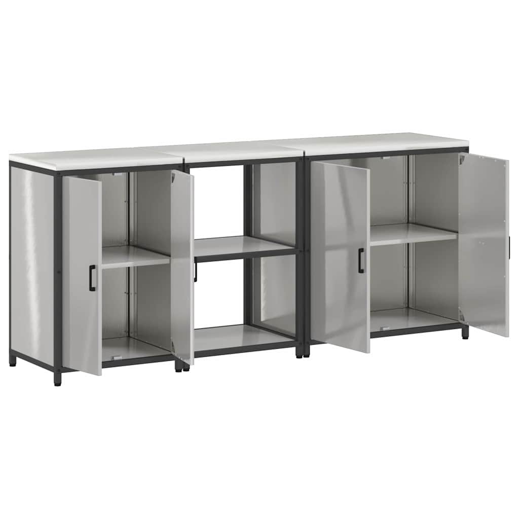 Set di Stoccaggio per Cucina HATTEM 3 pcs Argento Acciaio Inox