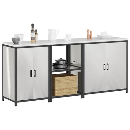 Set di Stoccaggio per Cucina HATTEM 3 pcs Argento Acciaio Inox