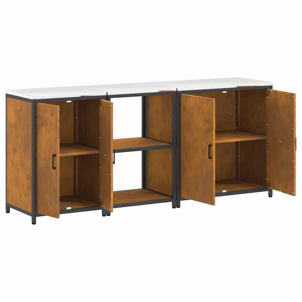 Set di Stoccaggio per Cucina Altro 3 pcs Ruggine Acciaio