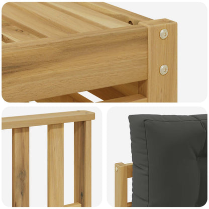 Set di divani da esterno 5 pz Bianco e Antracite