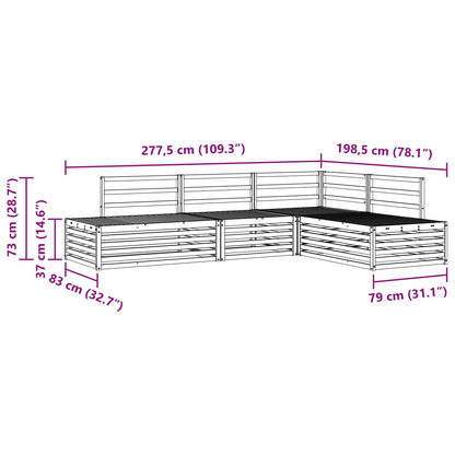 Set divani 5 Pezzo 277,5 x 198,5 x 73 cm | homemem39