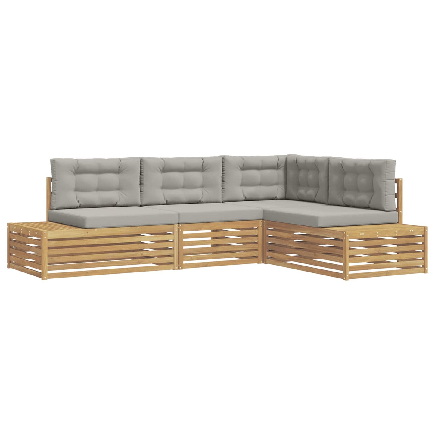4 Pezzo Set di divani da esterno Poliestere Bianco | homemem39