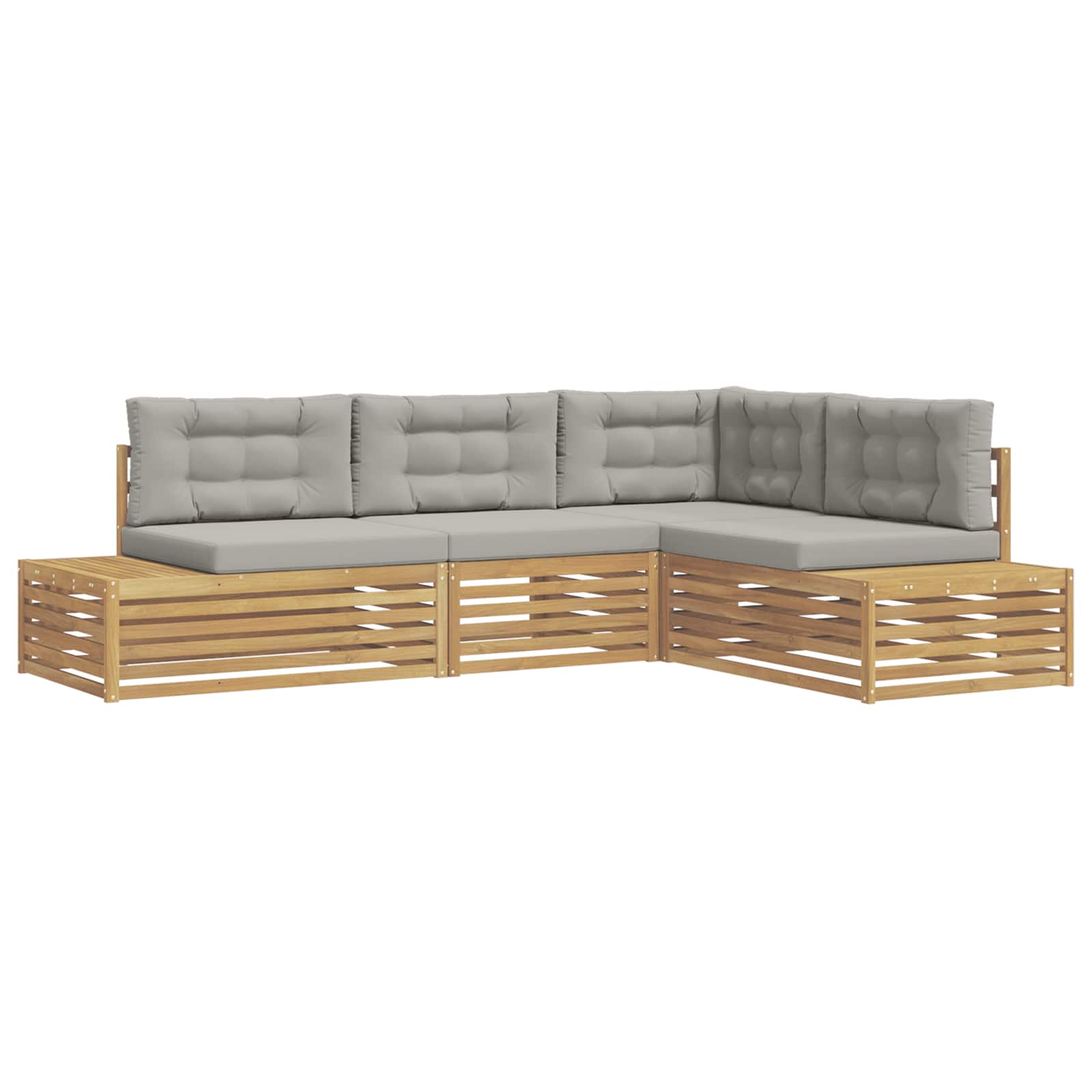 4 Pezzo Set di divani da esterno Poliestere Bianco | homemem39