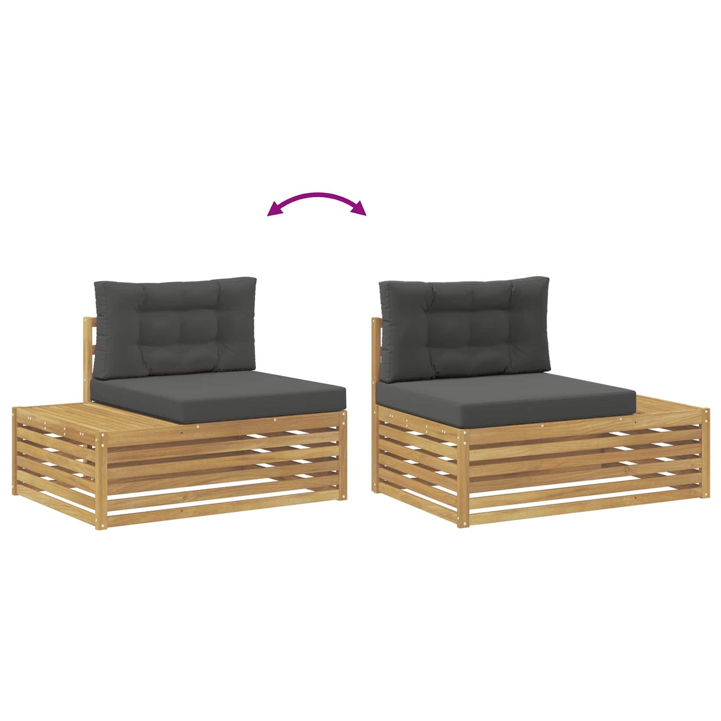 6 Pezzo Set di divani da esterno Poliestere Bianco | homemem39
