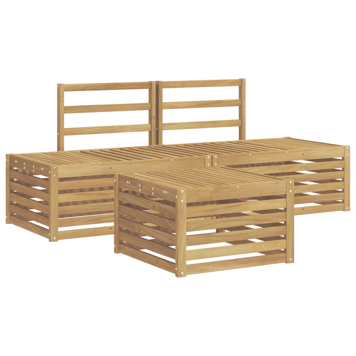 Set di divani da esterno 4 Pezzo Bianco | homemem39