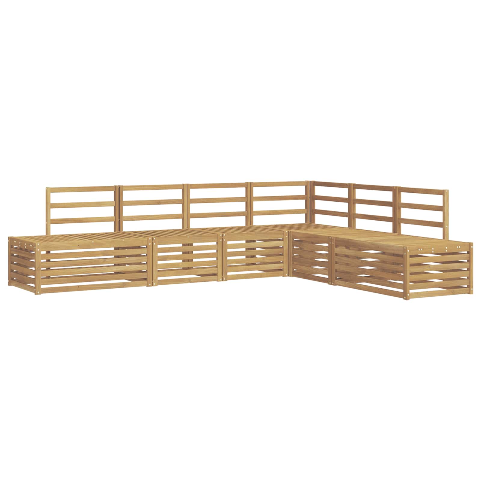 Set di divani da esterno 6 Pezzo Bianco | homemem39