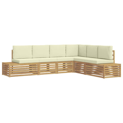 Set di divani da esterno Bianco 273 x 213,5 x 73 cm Poliestere | homemem39