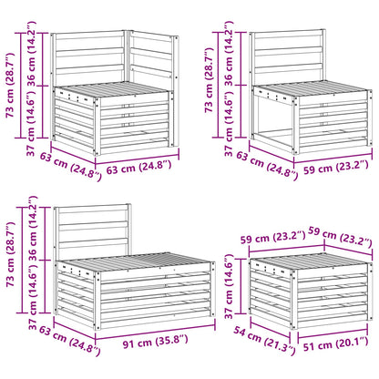 Set divani 6 Pezzo 59 x 59 x 37 cm | homemem39