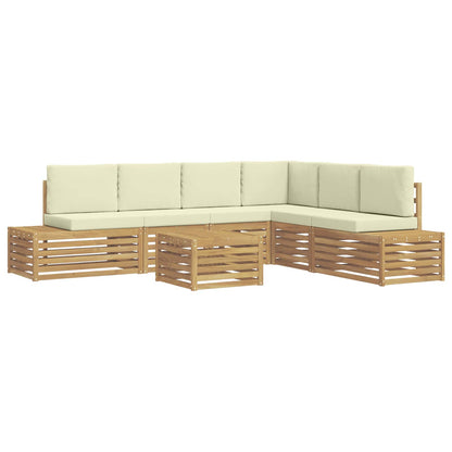 Set di divani da esterno Bianco 59 x 59 x 37 cm Poliestere | homemem39