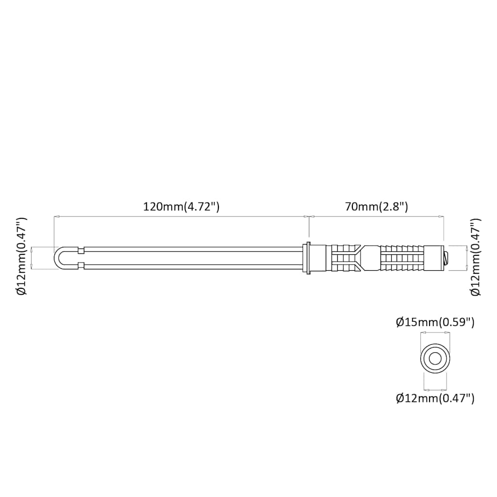 Supporti per Mensole Flottanti 12 pcs Beige Ø12 x 190 mm | homemem39