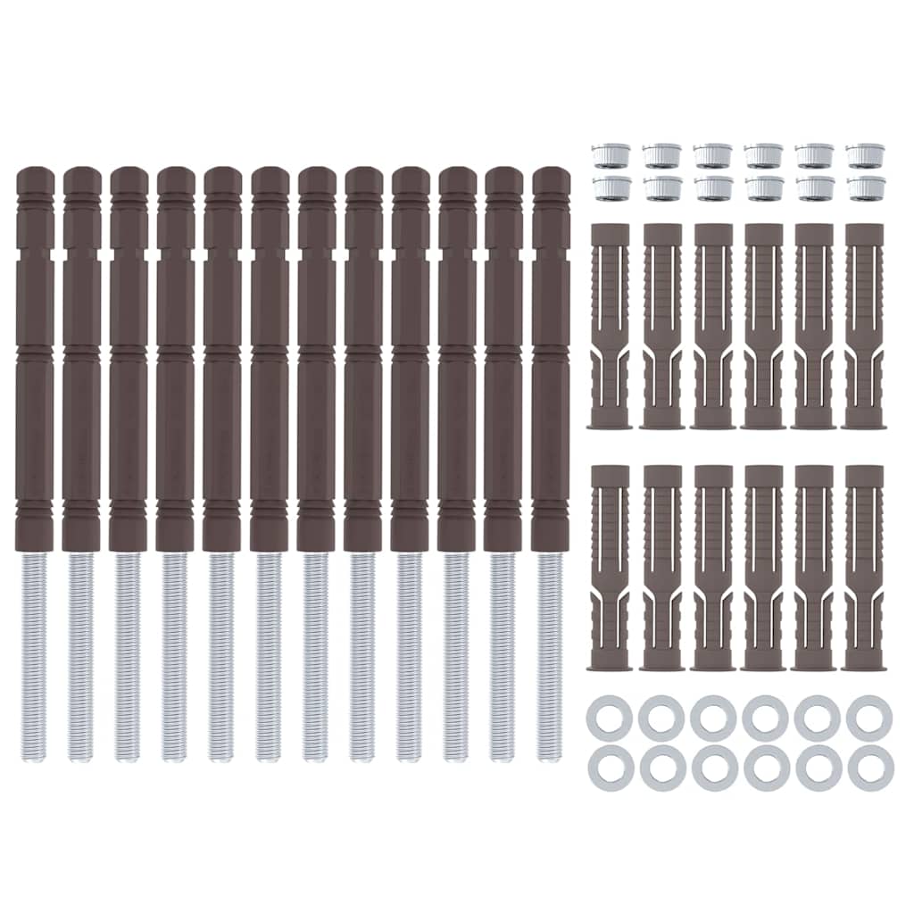 Supporti per Mensole Flottanti 12 pcs Beige Ø14 x 210 mm | homemem39