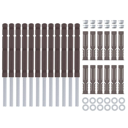 Supporti per Mensole Flottanti 12 pcs Beige Ø14 x 210 mm | homemem39