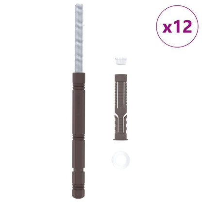 Supporti per Mensole Flottanti 12 pcs Beige Ø14 x 210 mm | homemem39