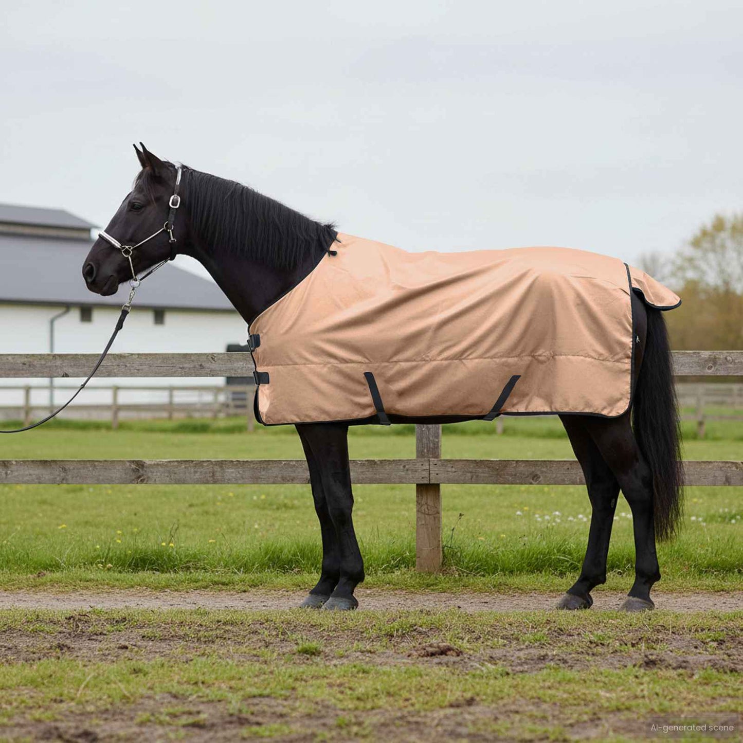 Coperta per Cavalli Cappuccino 125 cm Poliestere