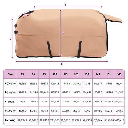 Coperta per Cavalli Cappuccino 155 cm Poliestere | homemem39