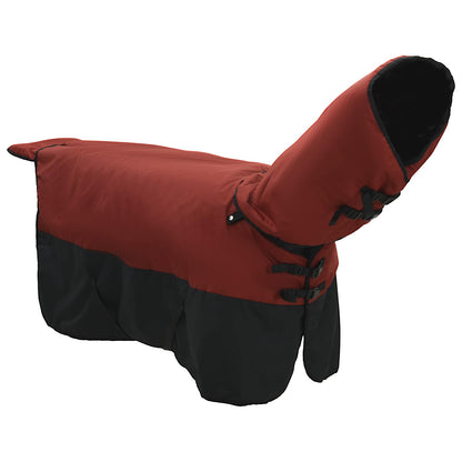 Coperta per Cavalli Verde Scuro e Nero 145 cm Poliestere