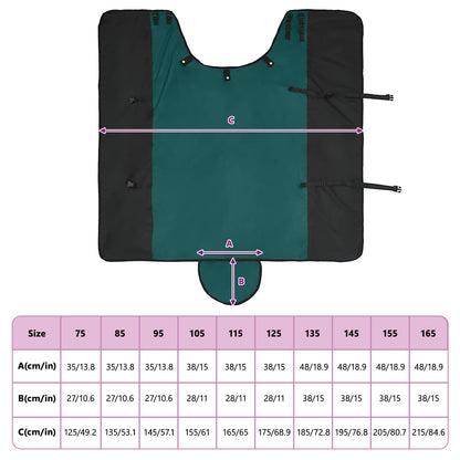 Coperta per Cavalli Verde Scuro e Nero 75 cm Poliestere | homemem39