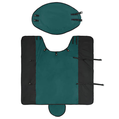 Coperta per Cavalli Verde Scuro e Nero 75 cm Poliestere | homemem39