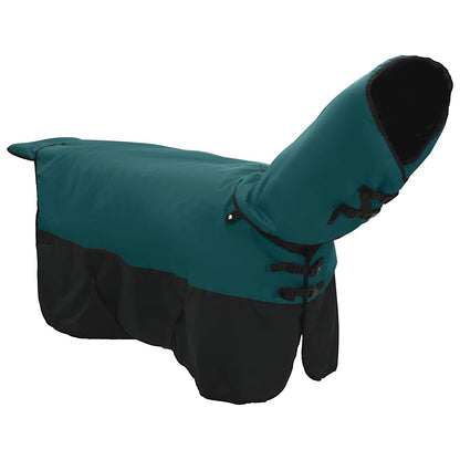 Coperta per Cavalli Verde Scuro e Nero 115 cm Poliestere