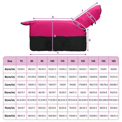 Coperta per Cavalli Rosa e Nero 95 cm Poliestere | homemem39