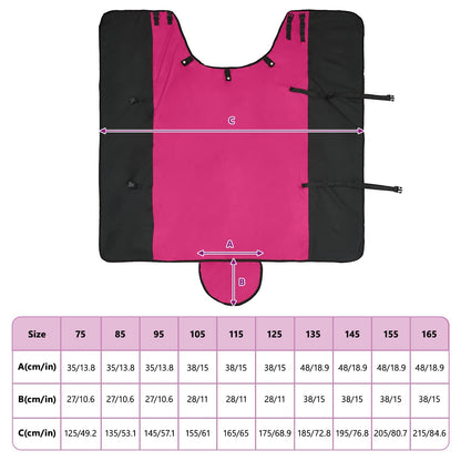 Coperta per Cavalli Rosa e Nero 105 cm Poliestere
