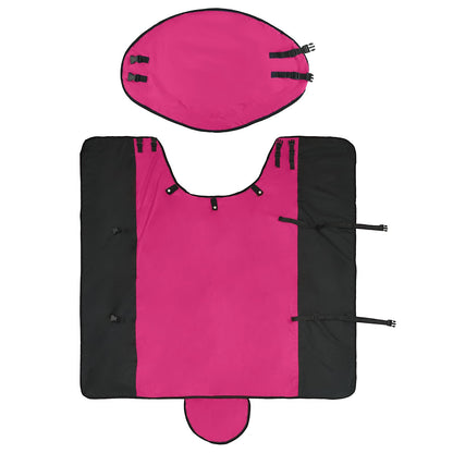 Coperta per Cavalli Rosa e Nero 115 cm Poliestere