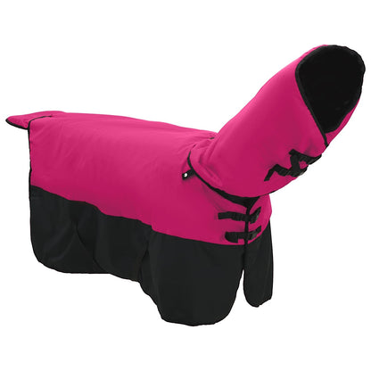 Coperta per Cavalli Rosa e Nero 145 cm Poliestere